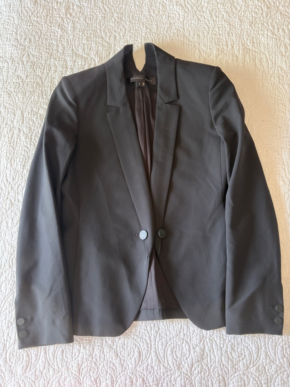 Theyskens' Theory Black Single-Breasted Women's Blazer